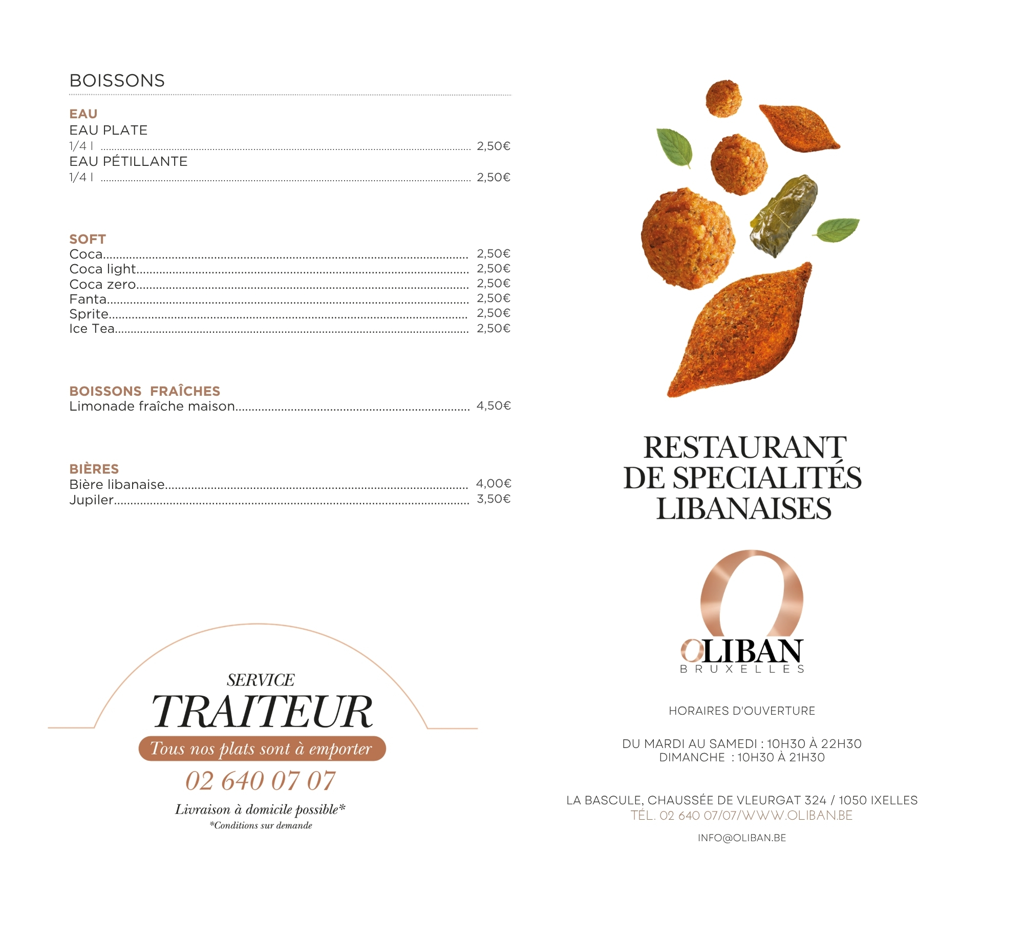 Scan du Menu disponible &agrave; Oliban La Bascule - partie 5